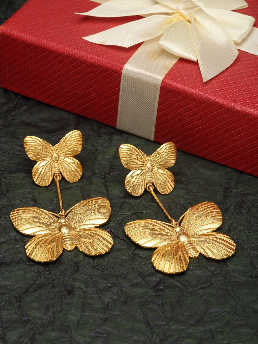 House Of Watashi Gold Plated Drop Earrings