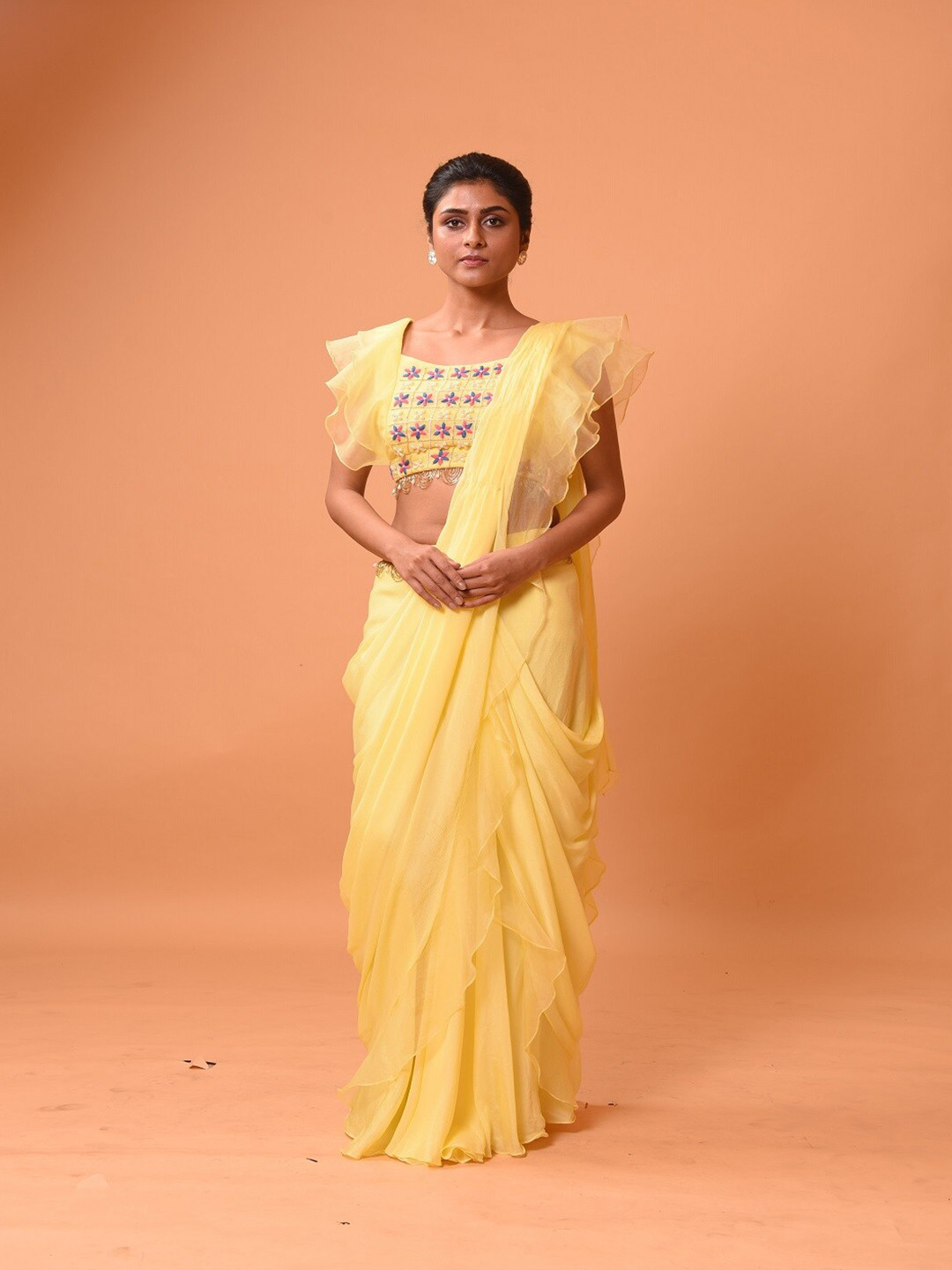 Quench A  Thirst Pure Georgette Saree