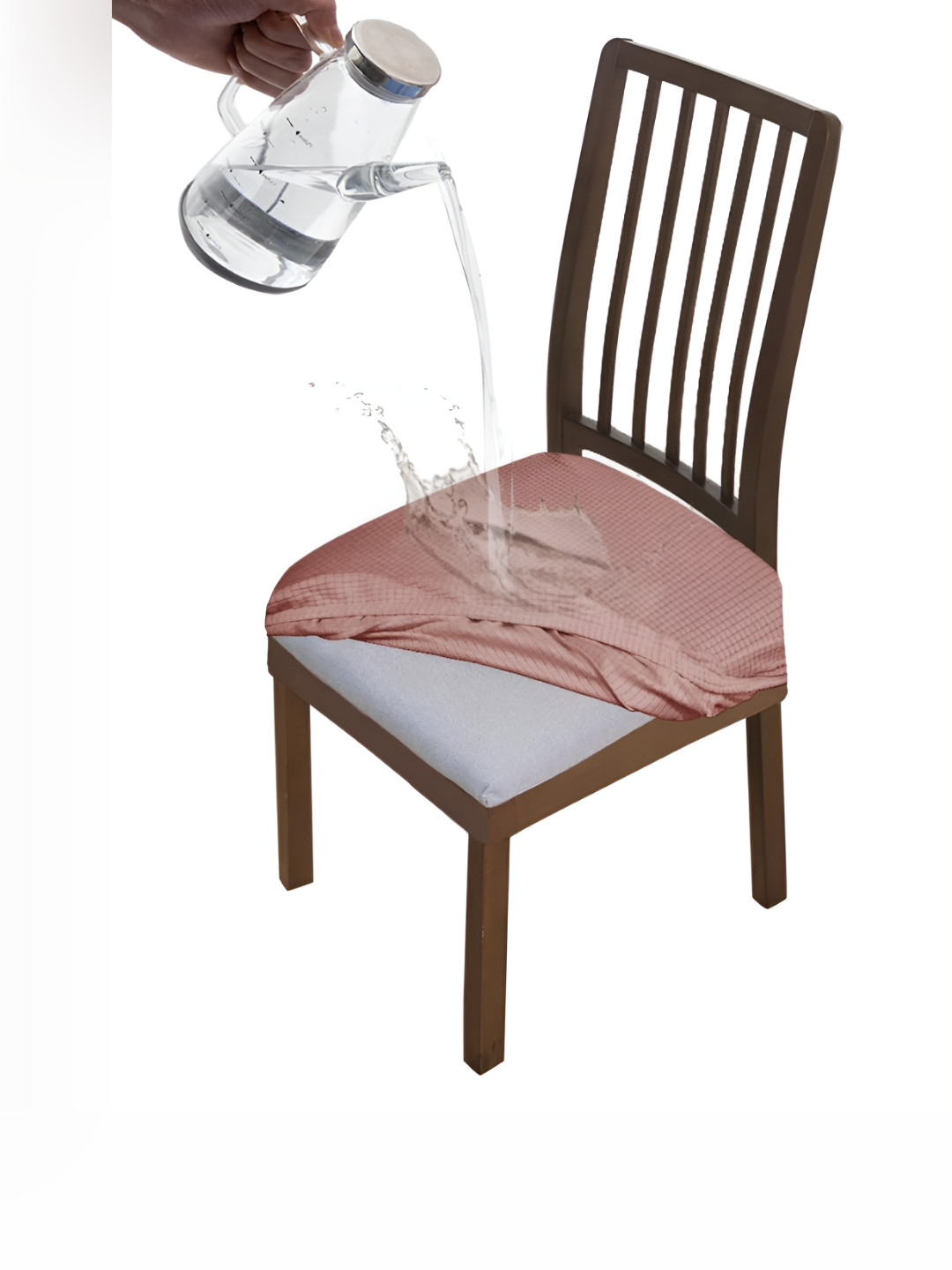HOKIPO Pink Waterproof Stretchable Chair Seat Covers