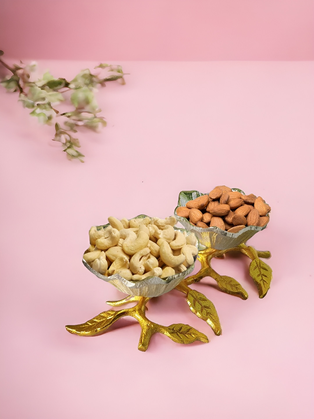 Extreme Karigari Gold-Toned  Textured Aluminum Flower Shaped Bowl