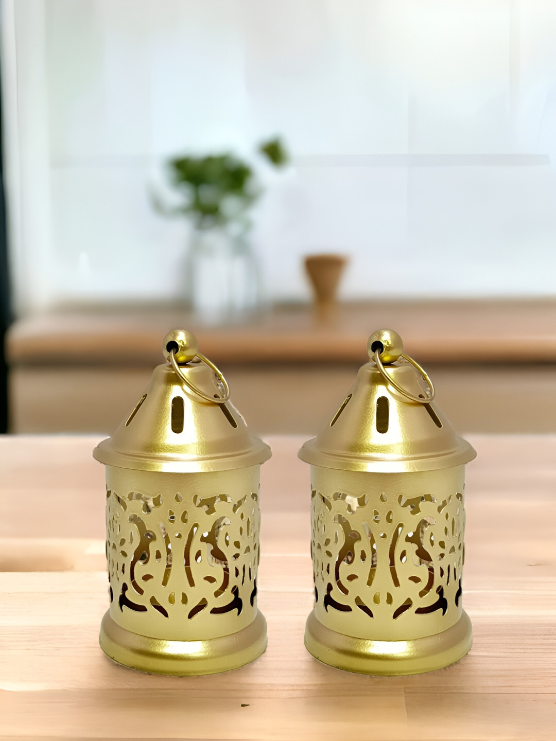 Extreme Karigari Gold-Toned Mini Lantern Candle Holder