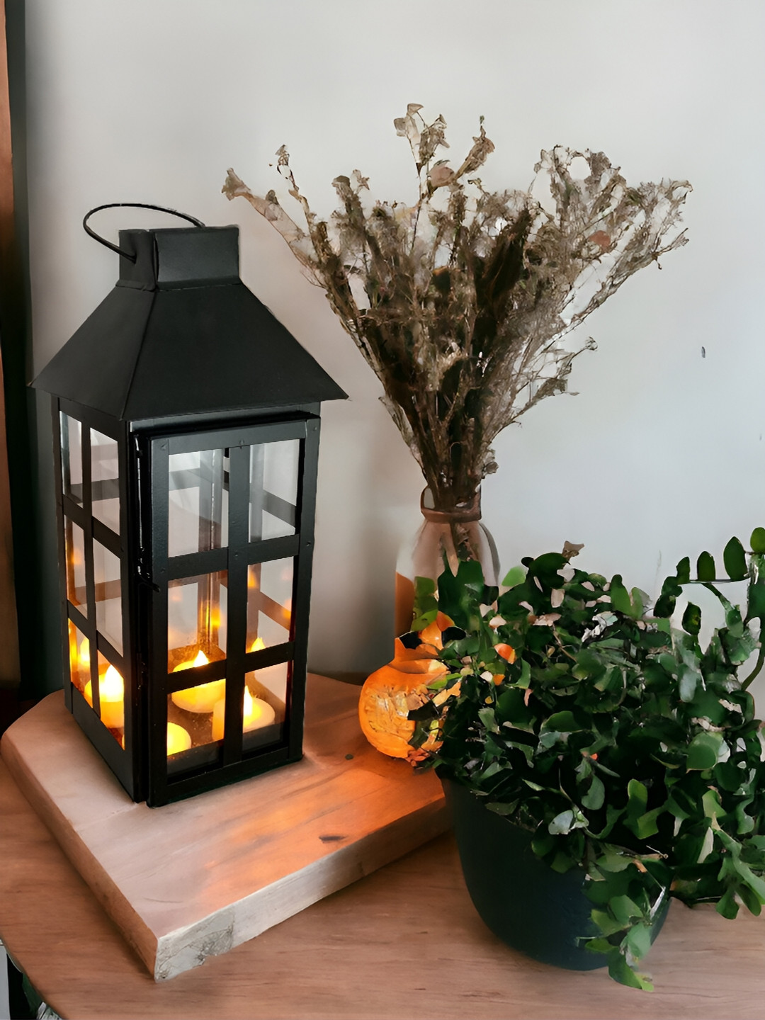 Extreme Karigari Black Hanging Lantern Candle Holder