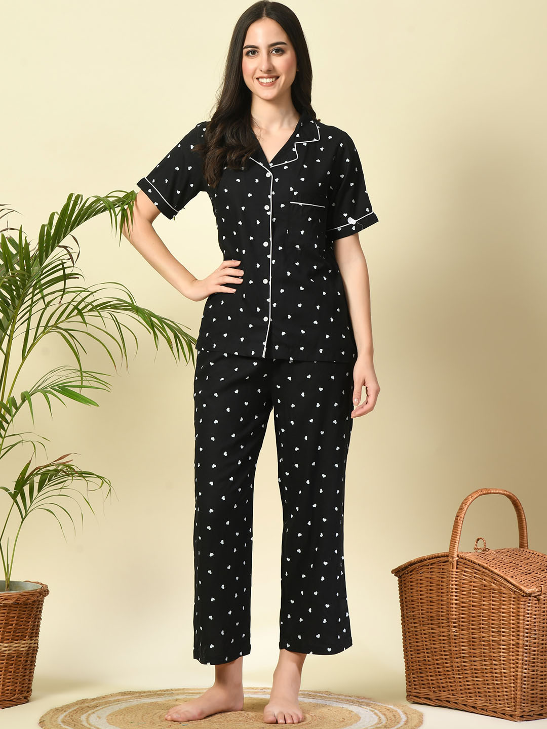 TREND ME Conversational Printed Night suit