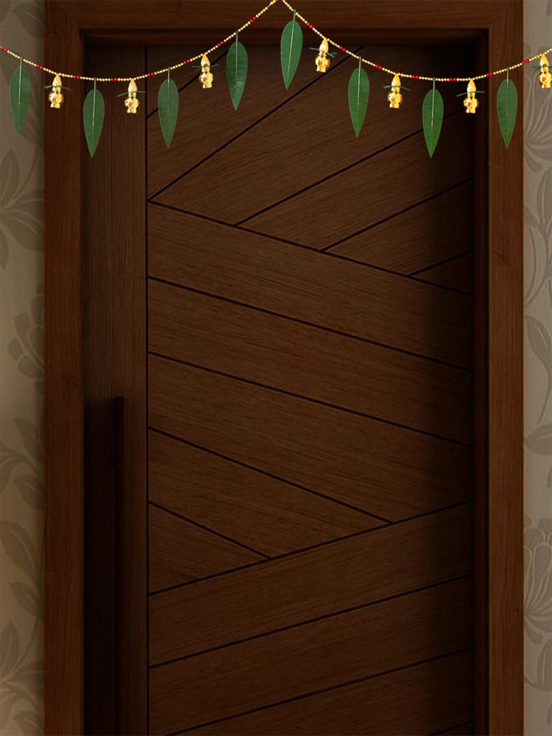 Special You Set Of 2 Green Kalash & Leaf Door Toran