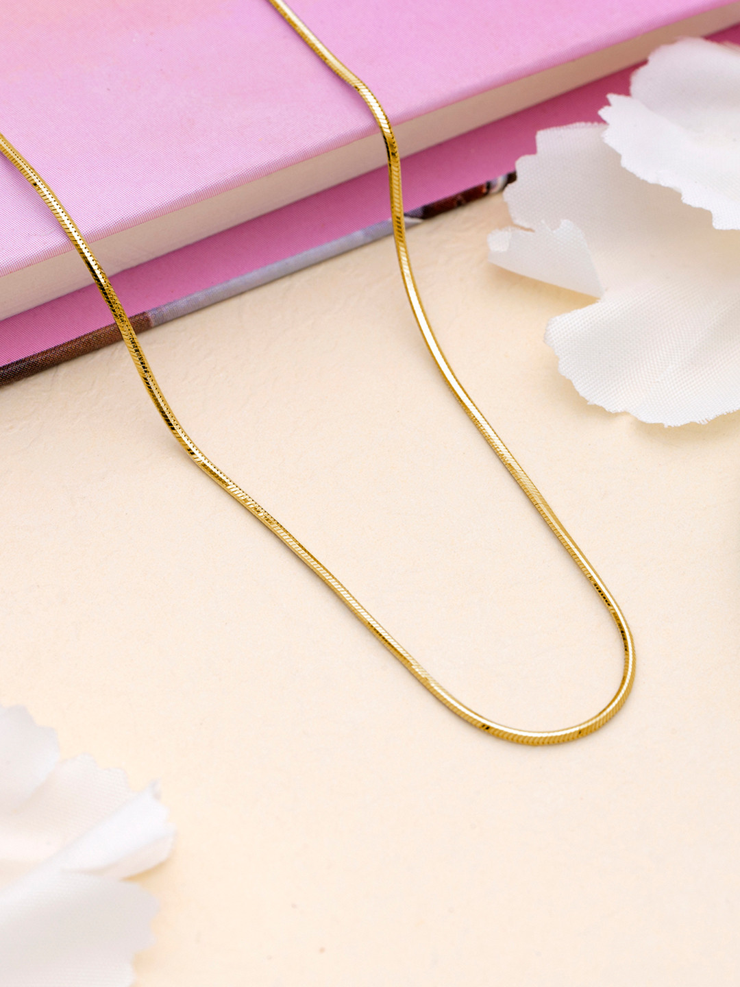 Zavya Men Gold Plated 925 Sterling Silver Snake Chain