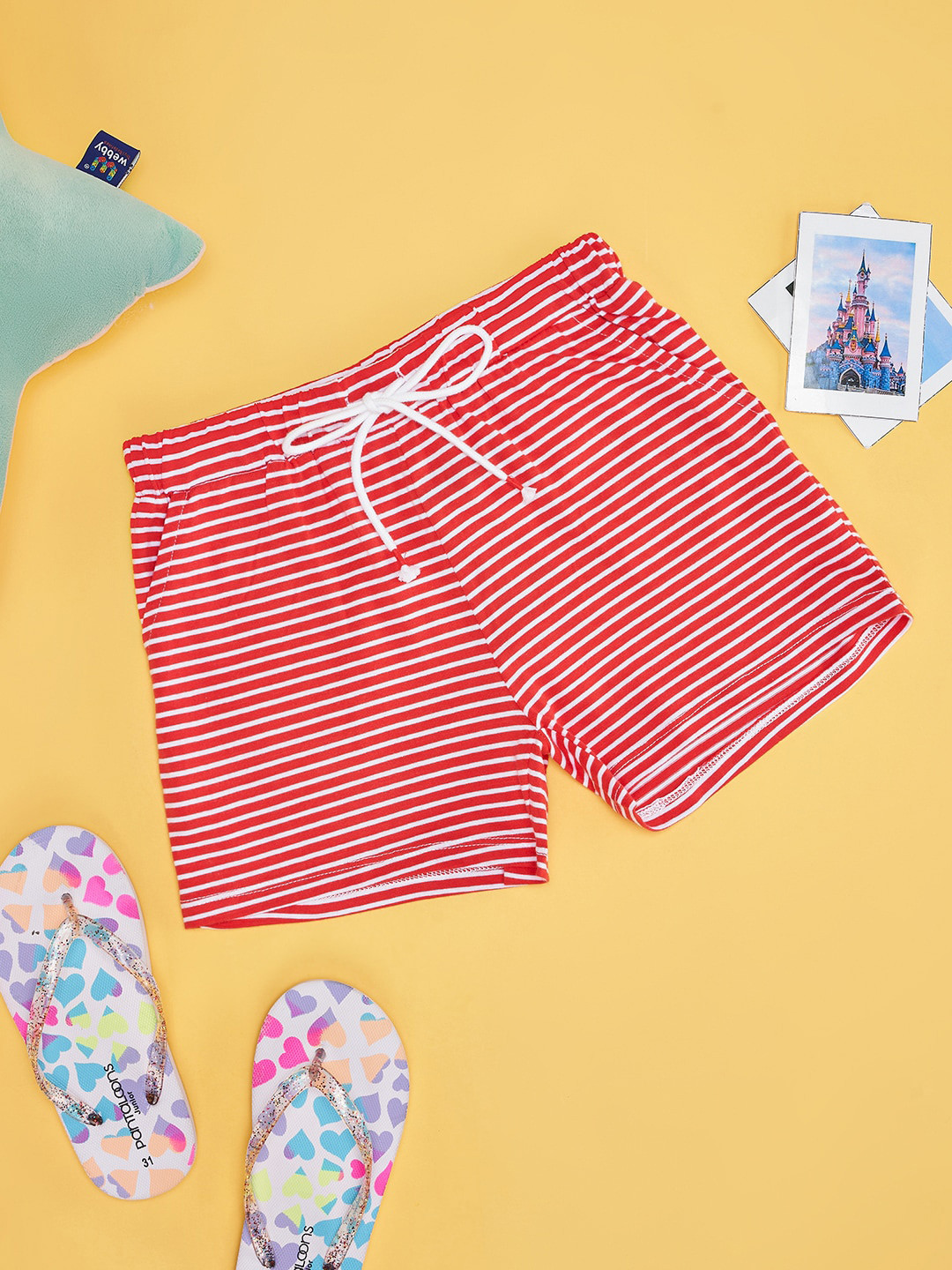Pantaloons Junior Girls Striped Technology Shorts