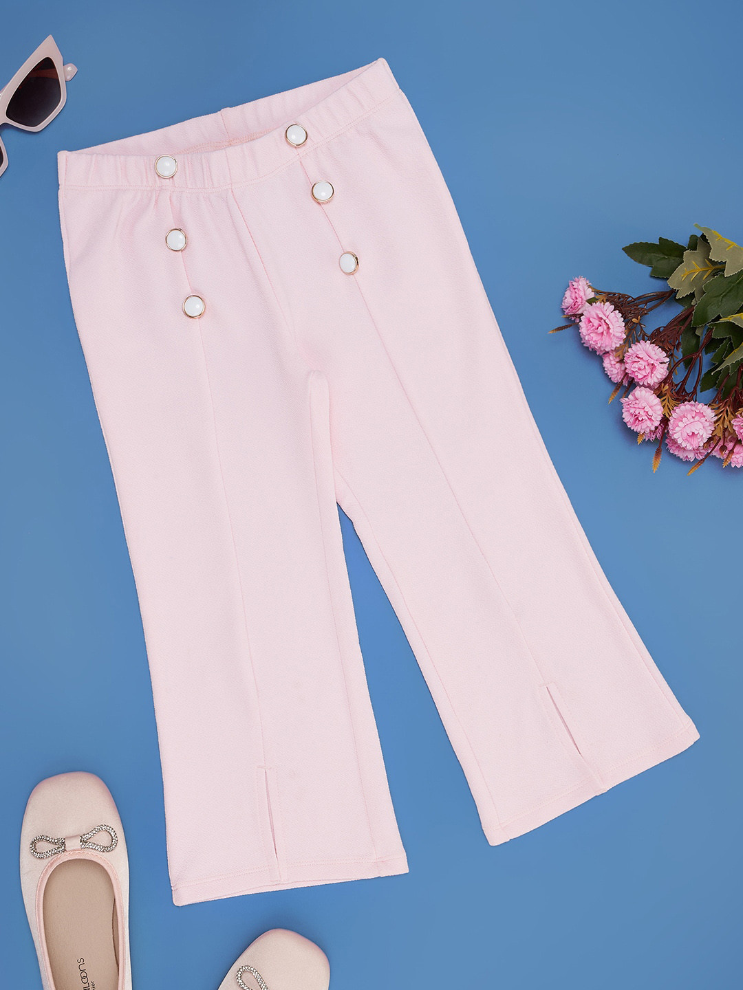 Pantaloons Junior Girls Mid-Rise Flared Track Pants