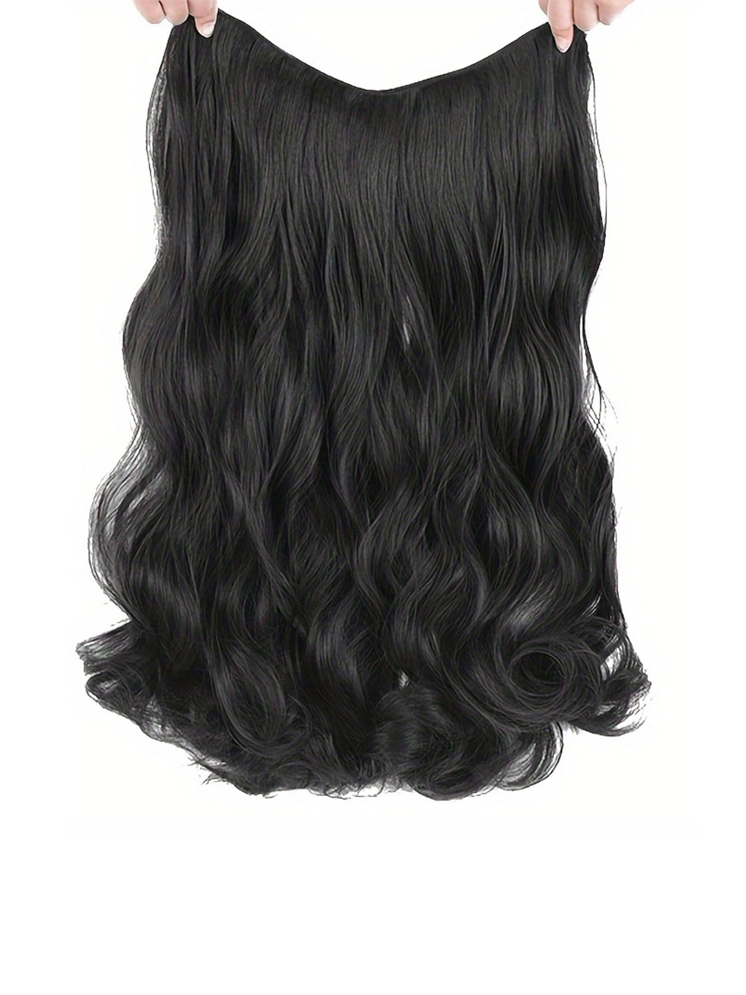 CHRONEX Curly Wavy 5 Clip-In Hair Extension - Natural Black