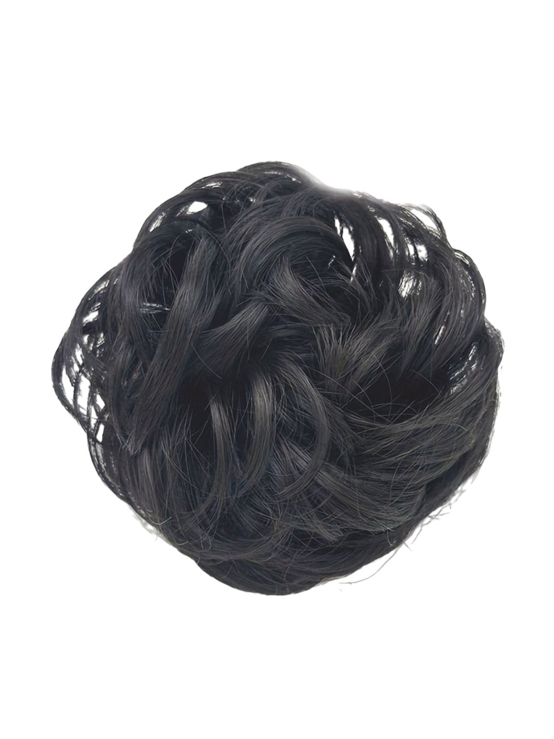 CHRONEX Messy Bun Curly Hair Extension Scrunchie - Black