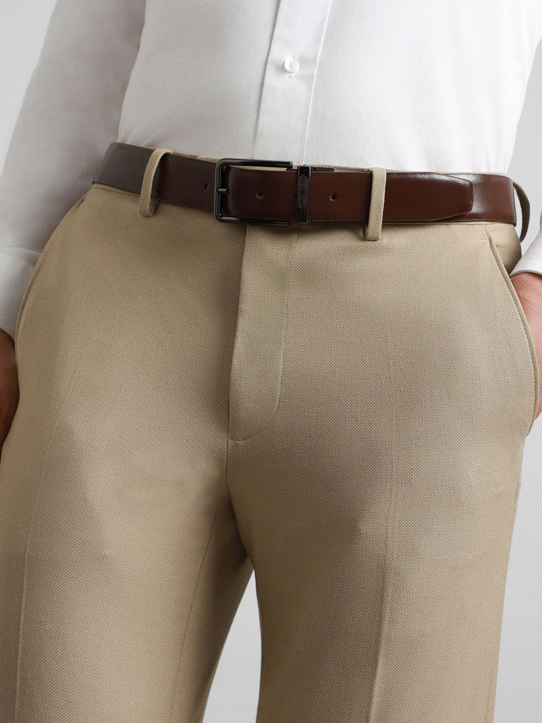 SIMON CARTER LONDON Men Leather Formal Belt