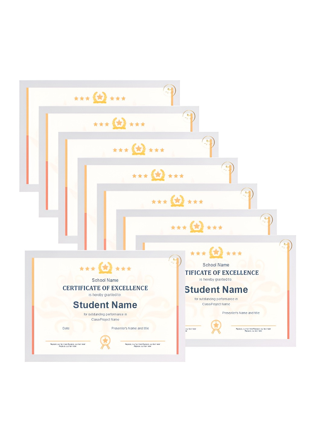 AbhiKalpya Art Studio-Get a vibe 8 Pieces White Photo Frame