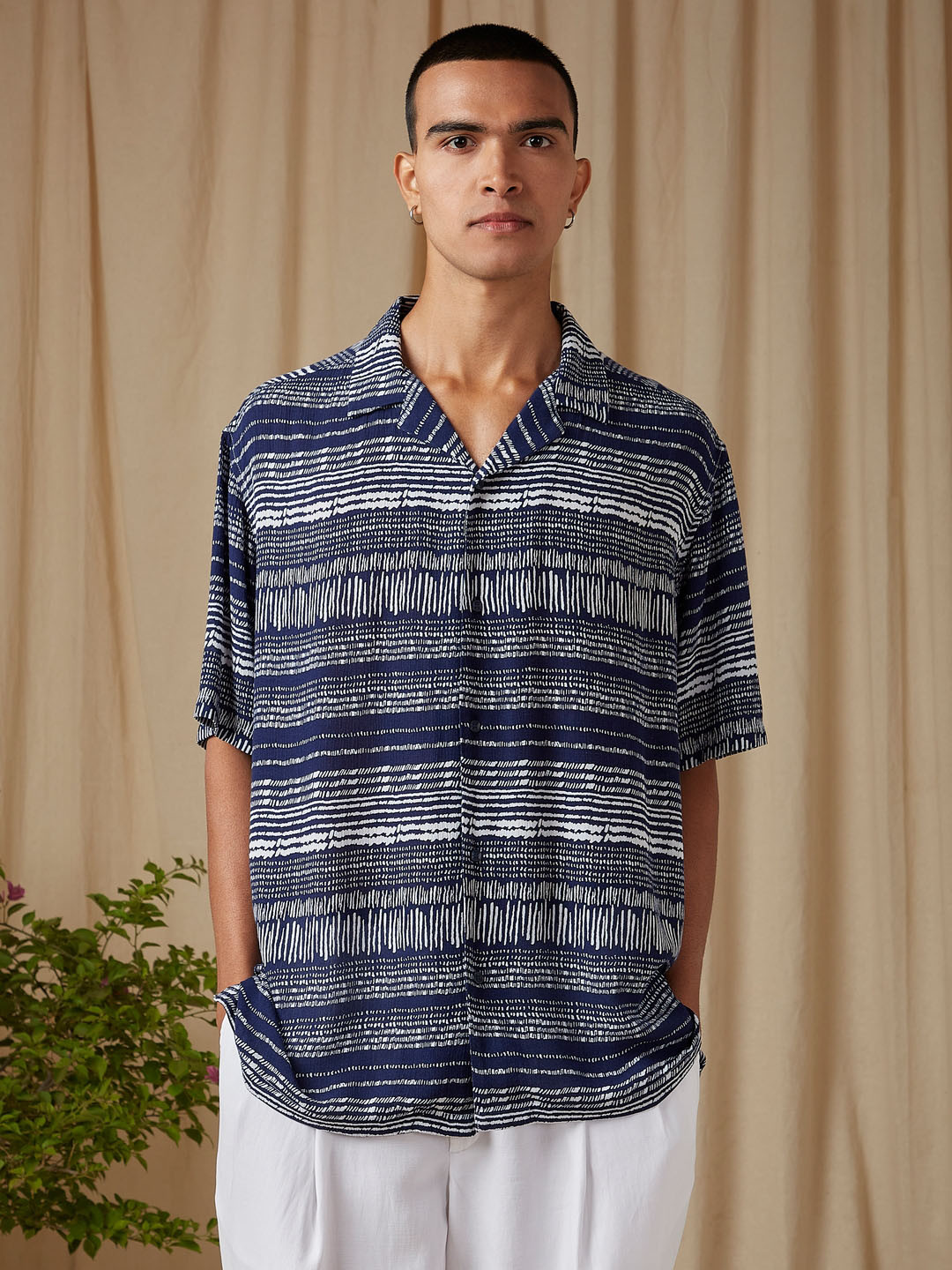 4 TRIPLE O FIVE O BY MUFTI Tartan Checks  Loose Fit Casual Shirt