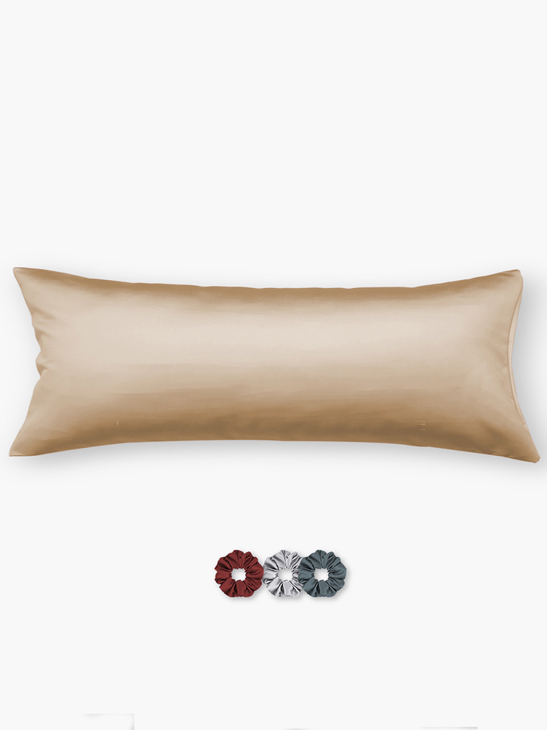 Seevo Beige Satin Rectangle Pillow Covers
