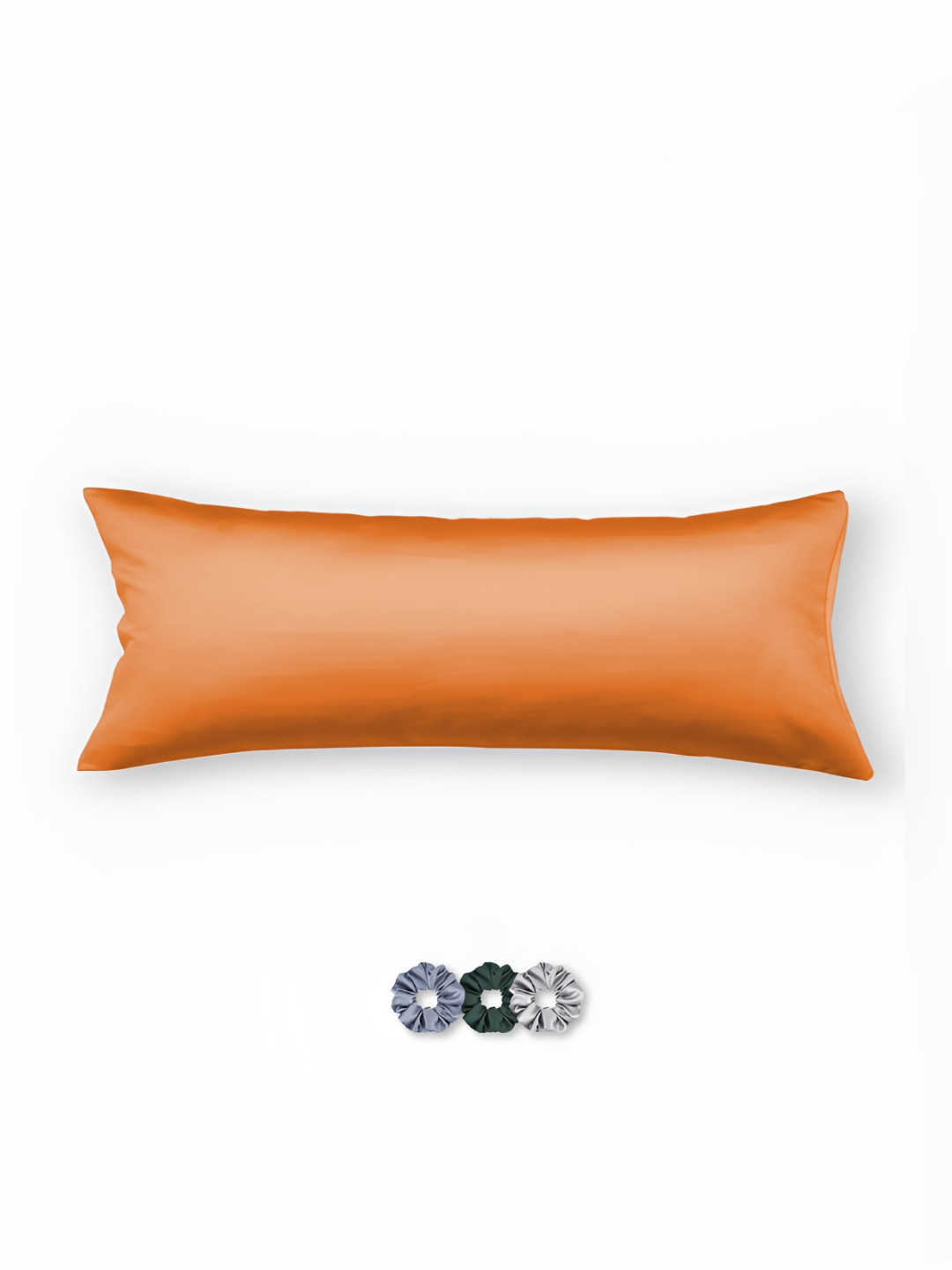 Seevo Orange Satin Rectangle Pillow Covers