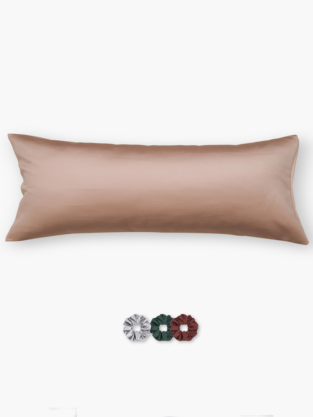 Seevo Brown Satin Rectangle Pillow Covers