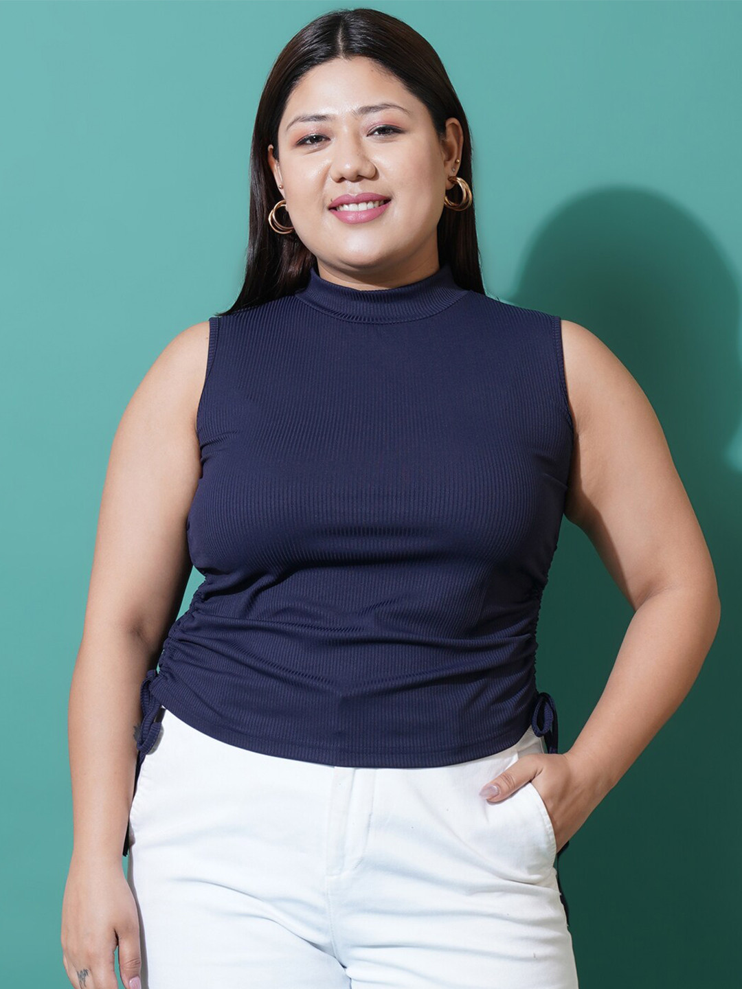 U&F Beyond Plus size High Neck Regular Top