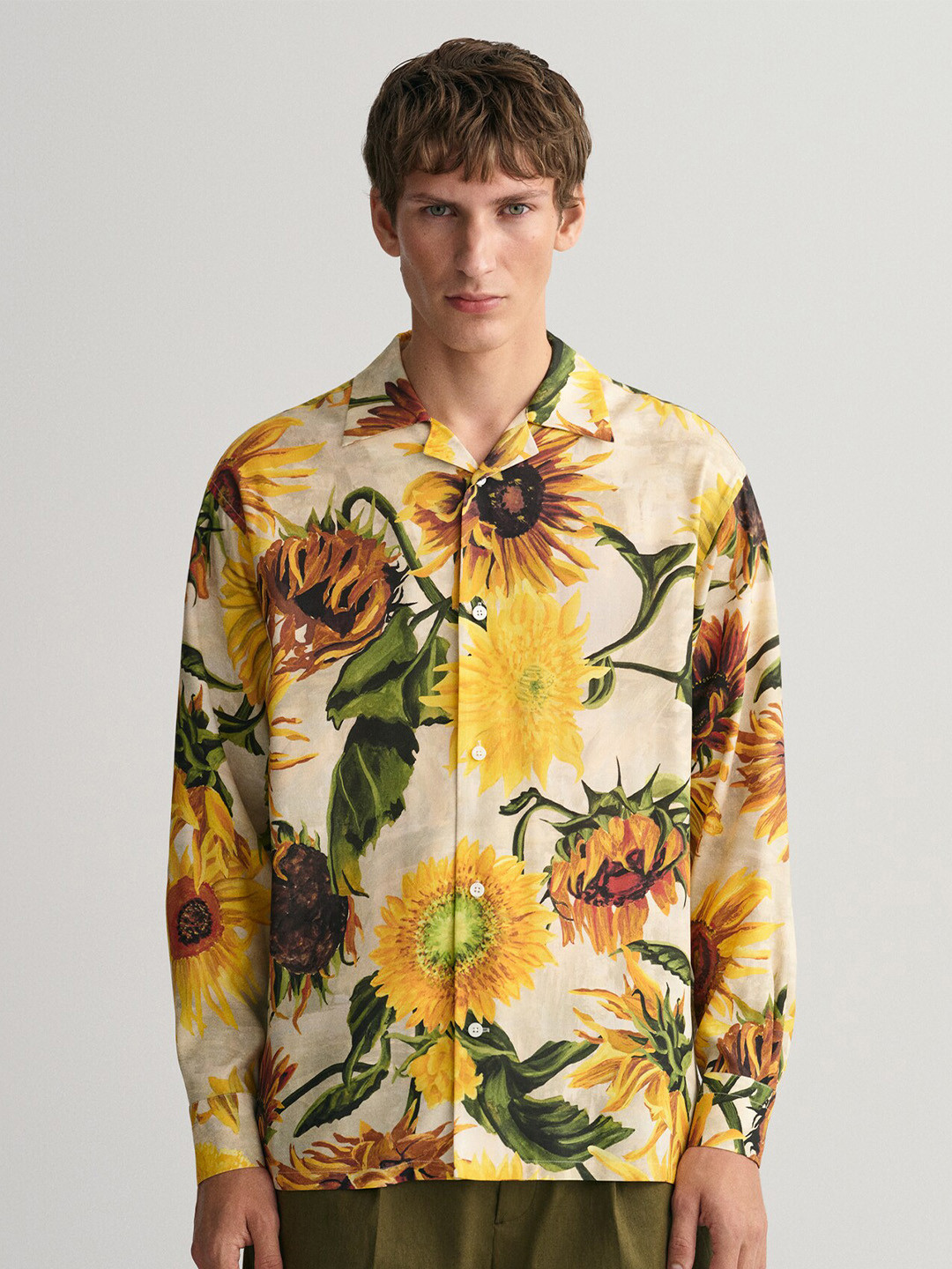 GANT Relaxed Fit Floral Print Silk Casual Shirt