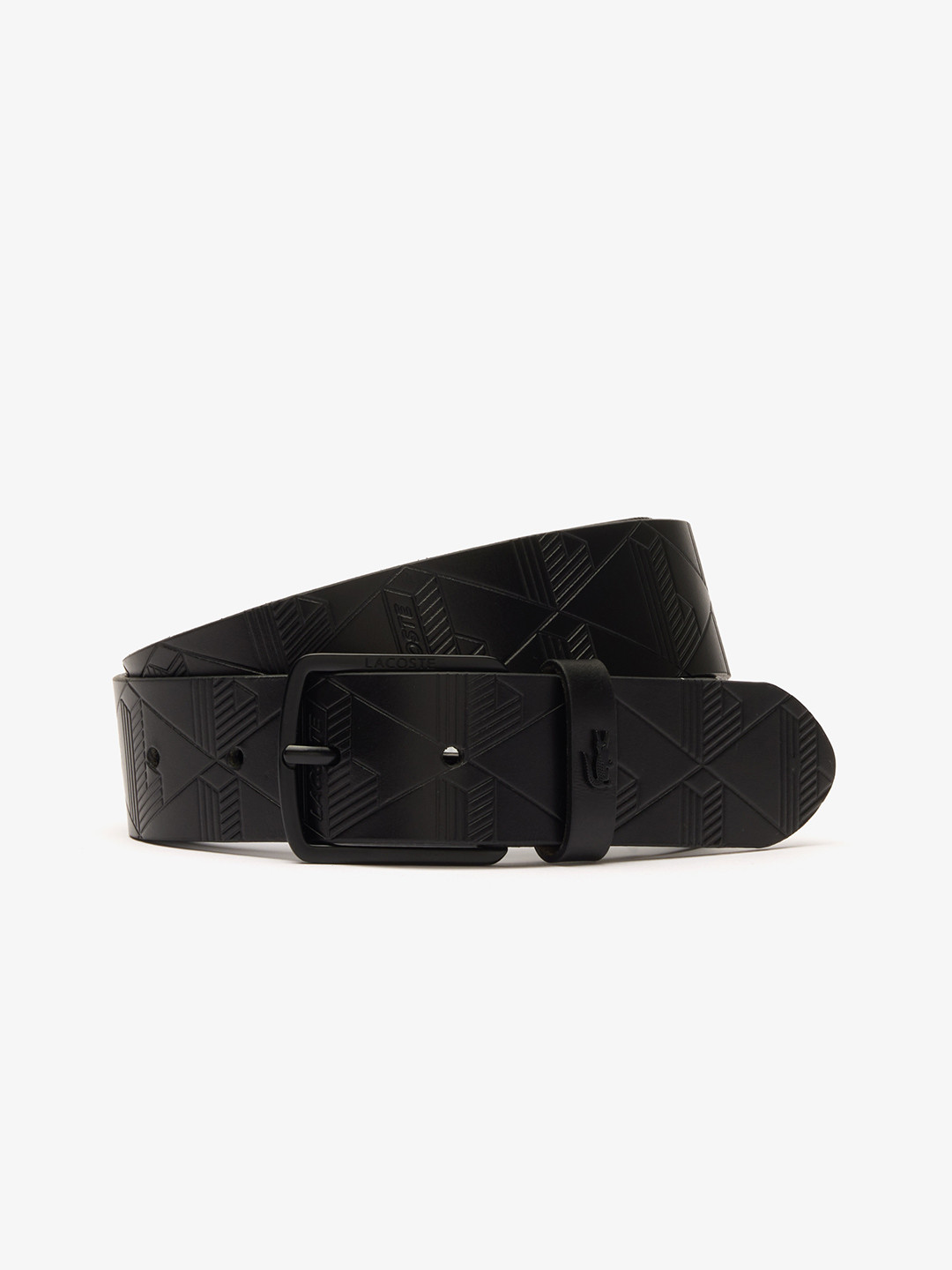 Lacoste Men Textured Leather Formal Belt