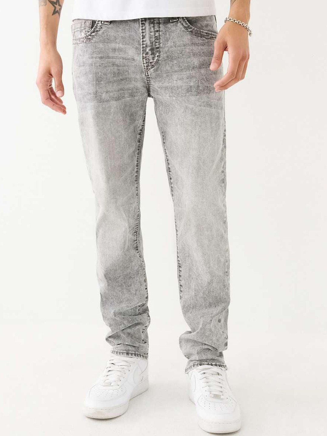 True Religion Big T Rocco Slim Fit Mid Rise Solid Jeans