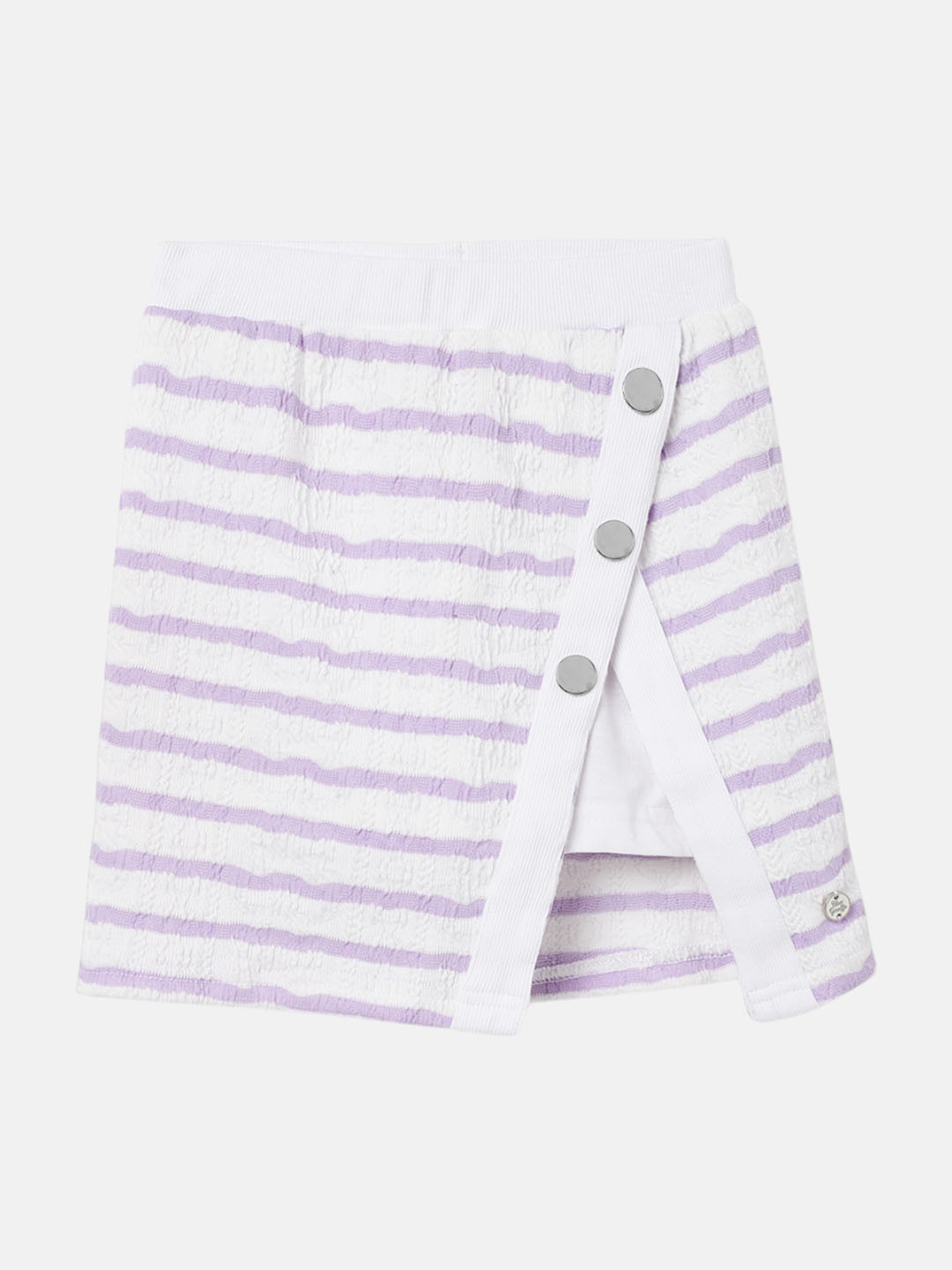 Blue Giraffe Girls Stripes  A-Line Mini Skirt