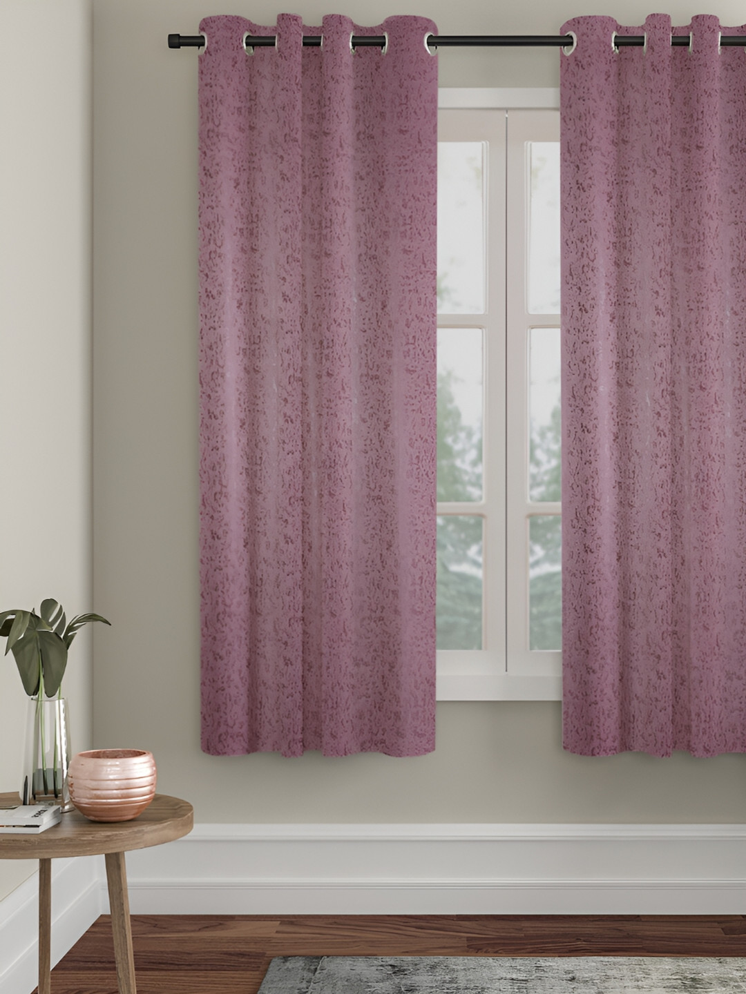 SOKNACK Pink Black Out Window Curtain