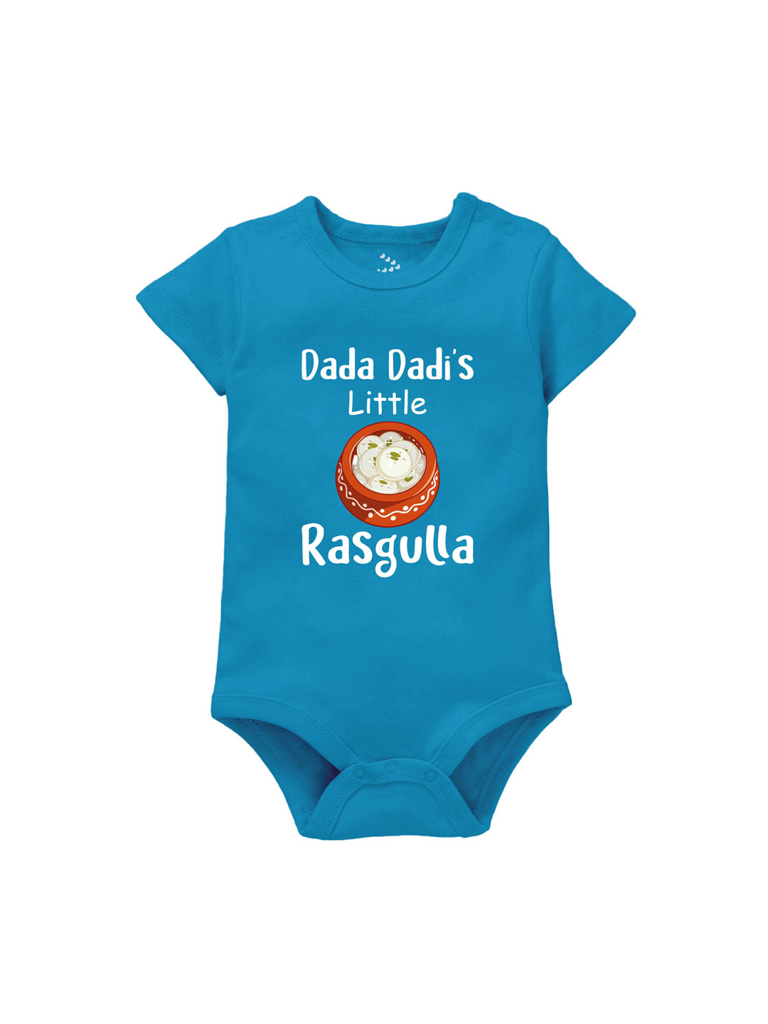 Zeezeezoo Infants Dada Dadi's Little Rasgulla Printed Pure Cotton Bodysuit