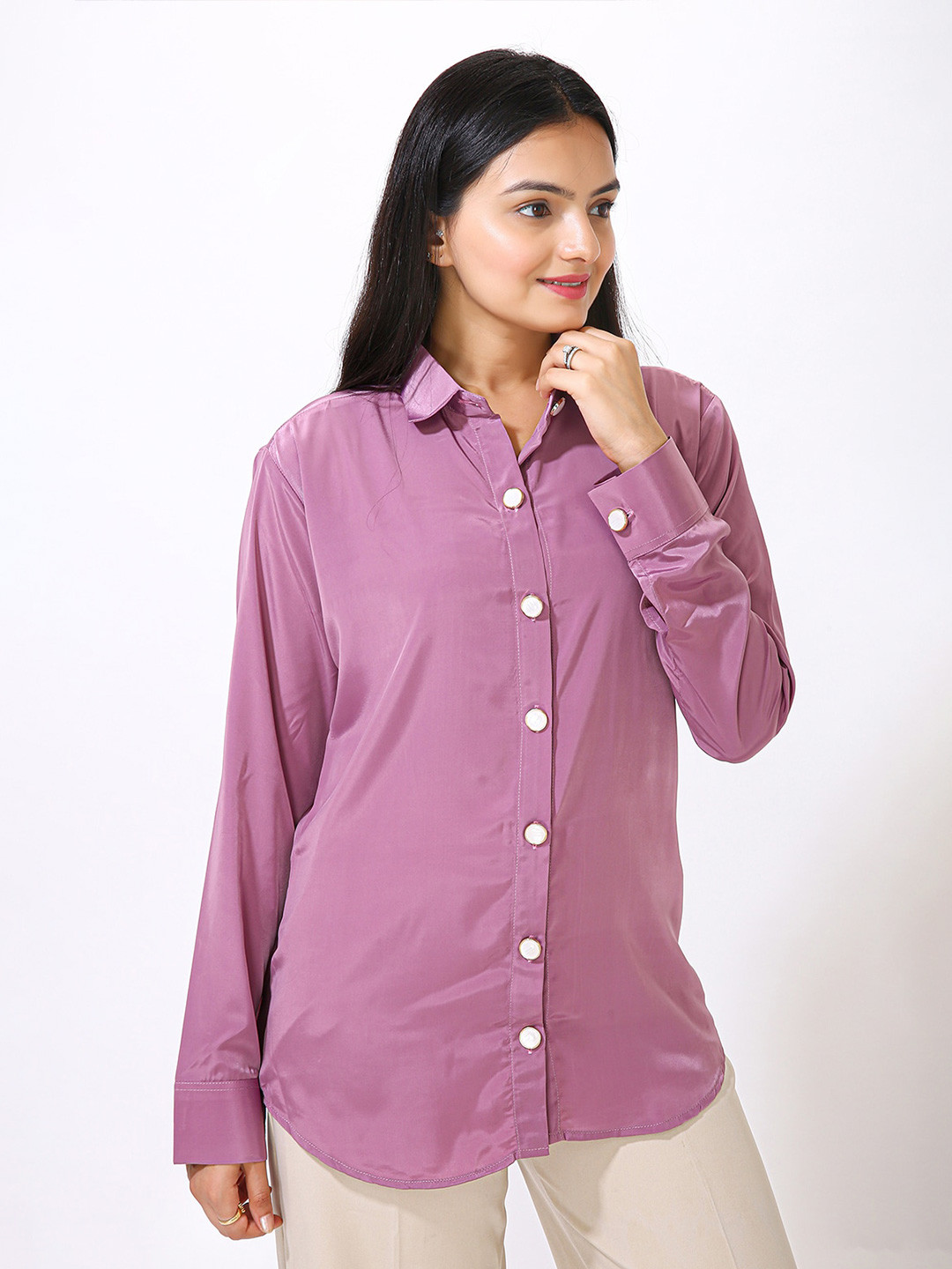 MatterBlue Relaxed Fit Semi Sheer Semiformal Shirt