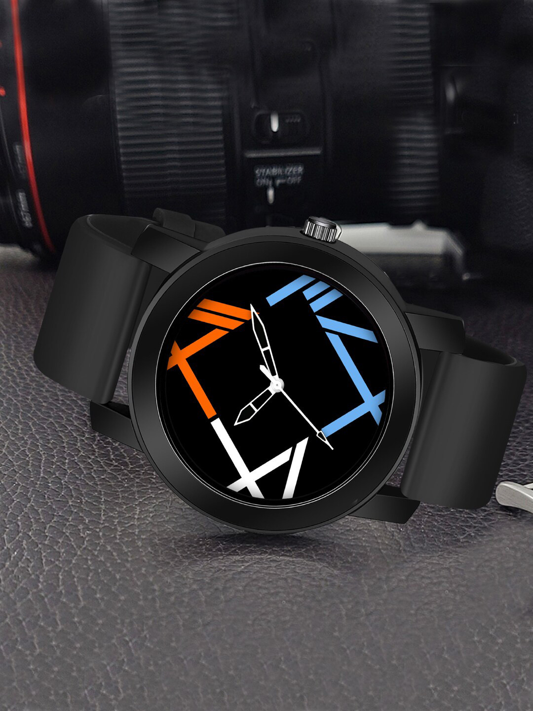 IIK COLLECTION Men Multicolour Round Dial Adjustable Flexible Silicon Strap Analogue Watch