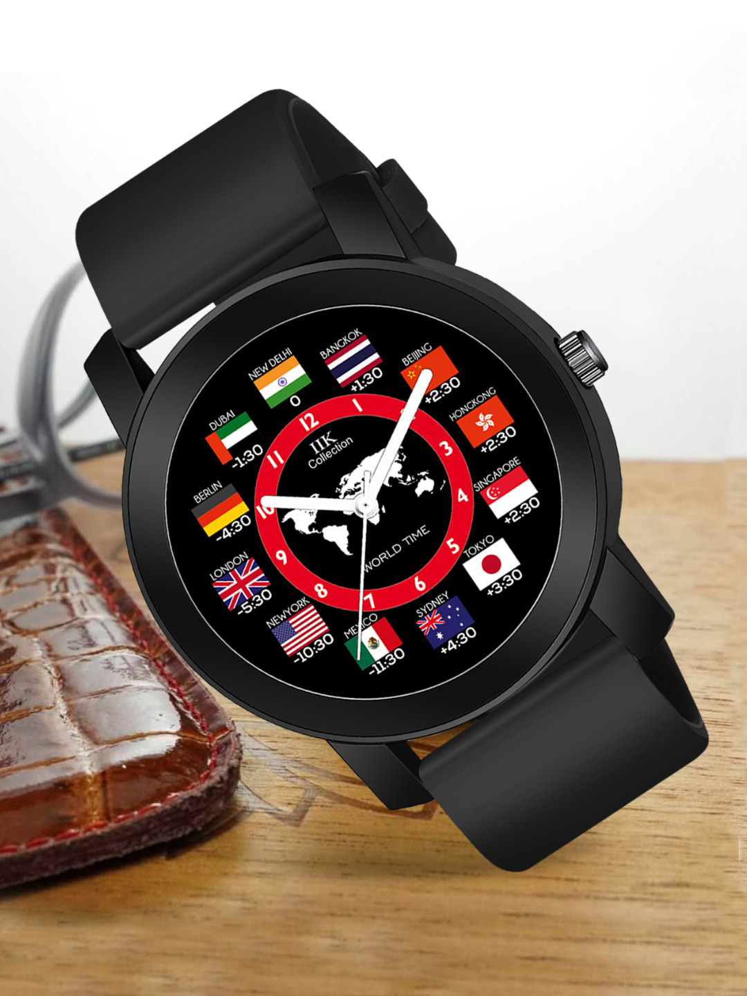 IIK COLLECTION Men Multicolour Round Dial Adjustable Flexible Silicon Strap Watch