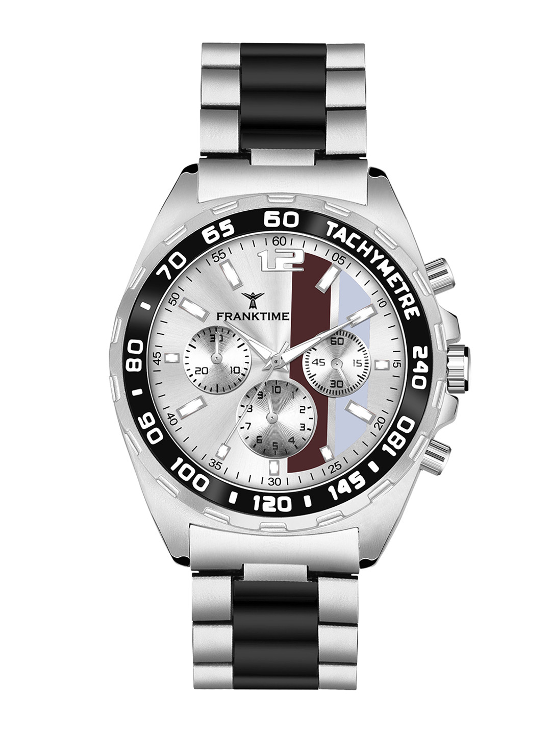 Franktime Men Stainless Steel Bracelet Style Straps Analogue Watch FT-0045 SL