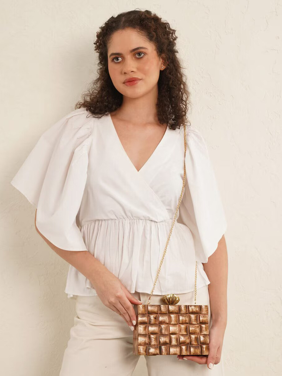 Jalwa Art Textured Cut Work Purse Clutch