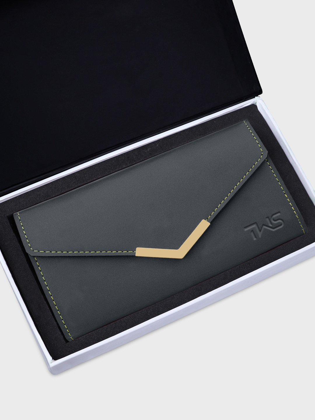 The Wallet Store Foldover Leather Clutch