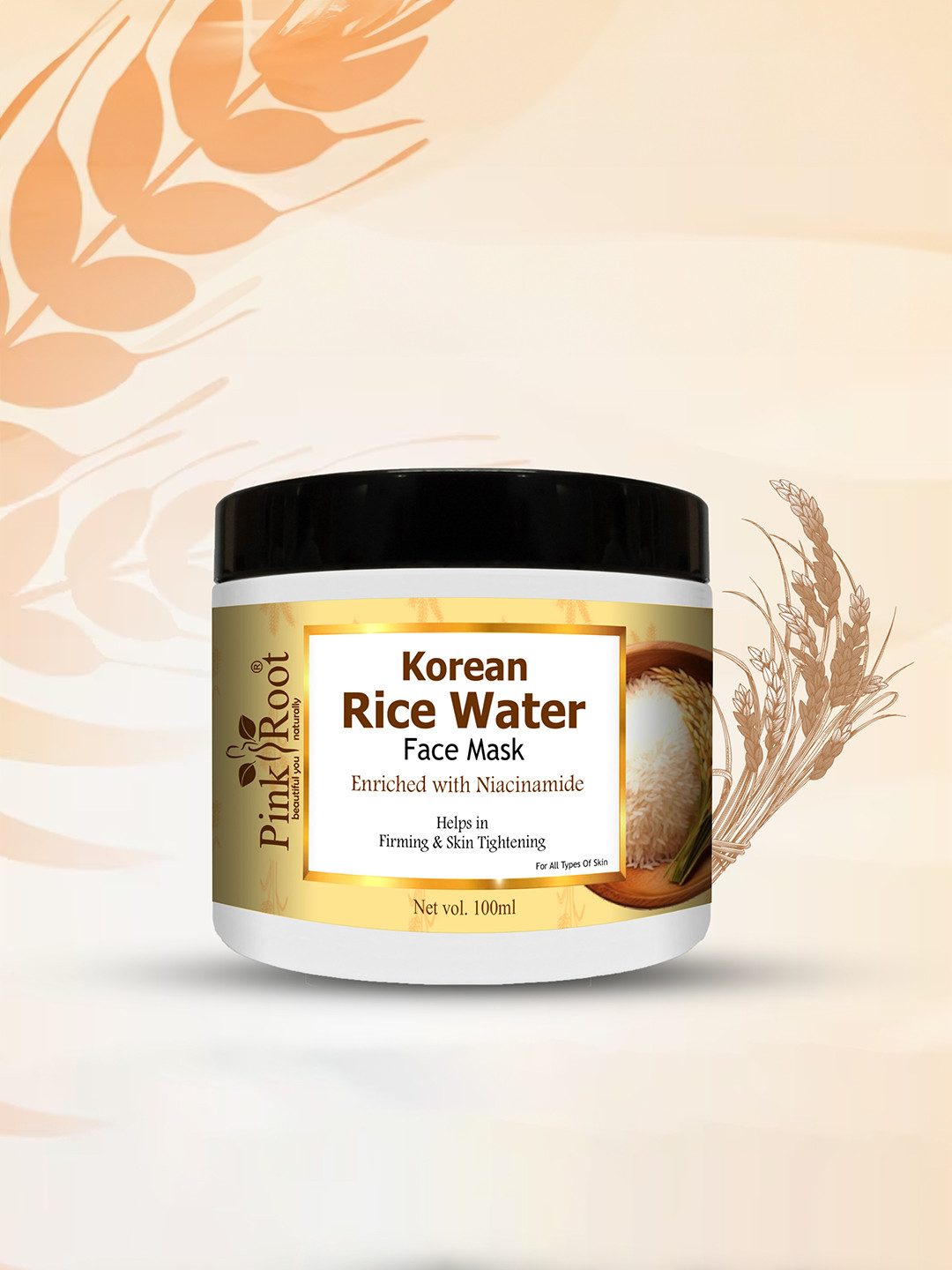 Pink Root Rice Water Face & Body Mask - 100 gm