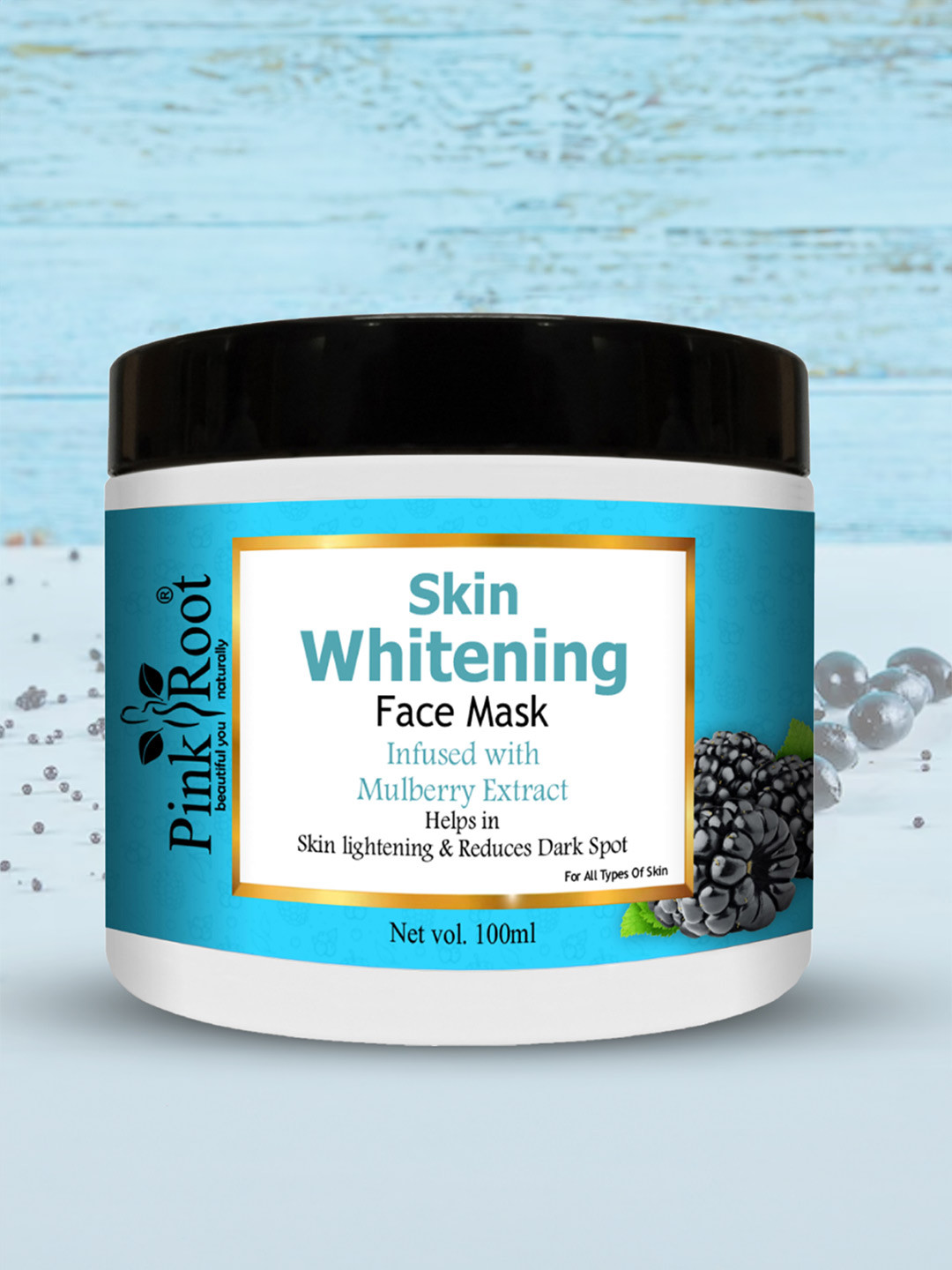 Pink Root Skin Whitening & Glowing Mask With Niacinamide & Orange Extract - 100ml