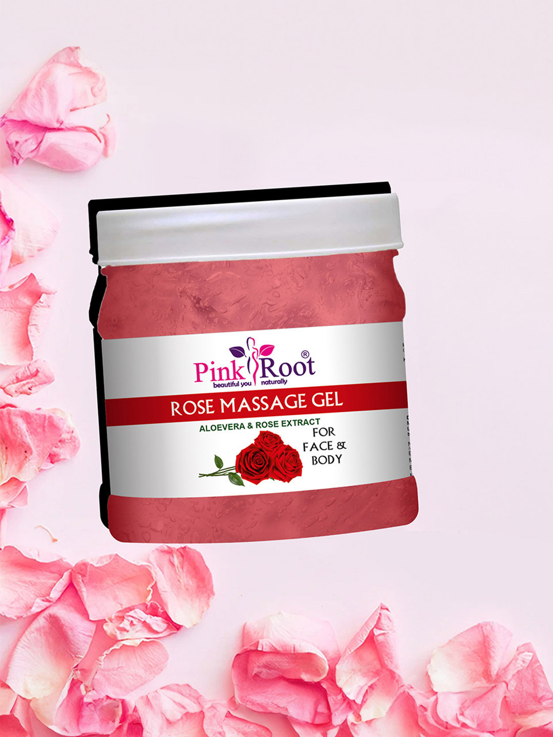 Pink Root Rose Massage Gel for Face & Body -  500ml