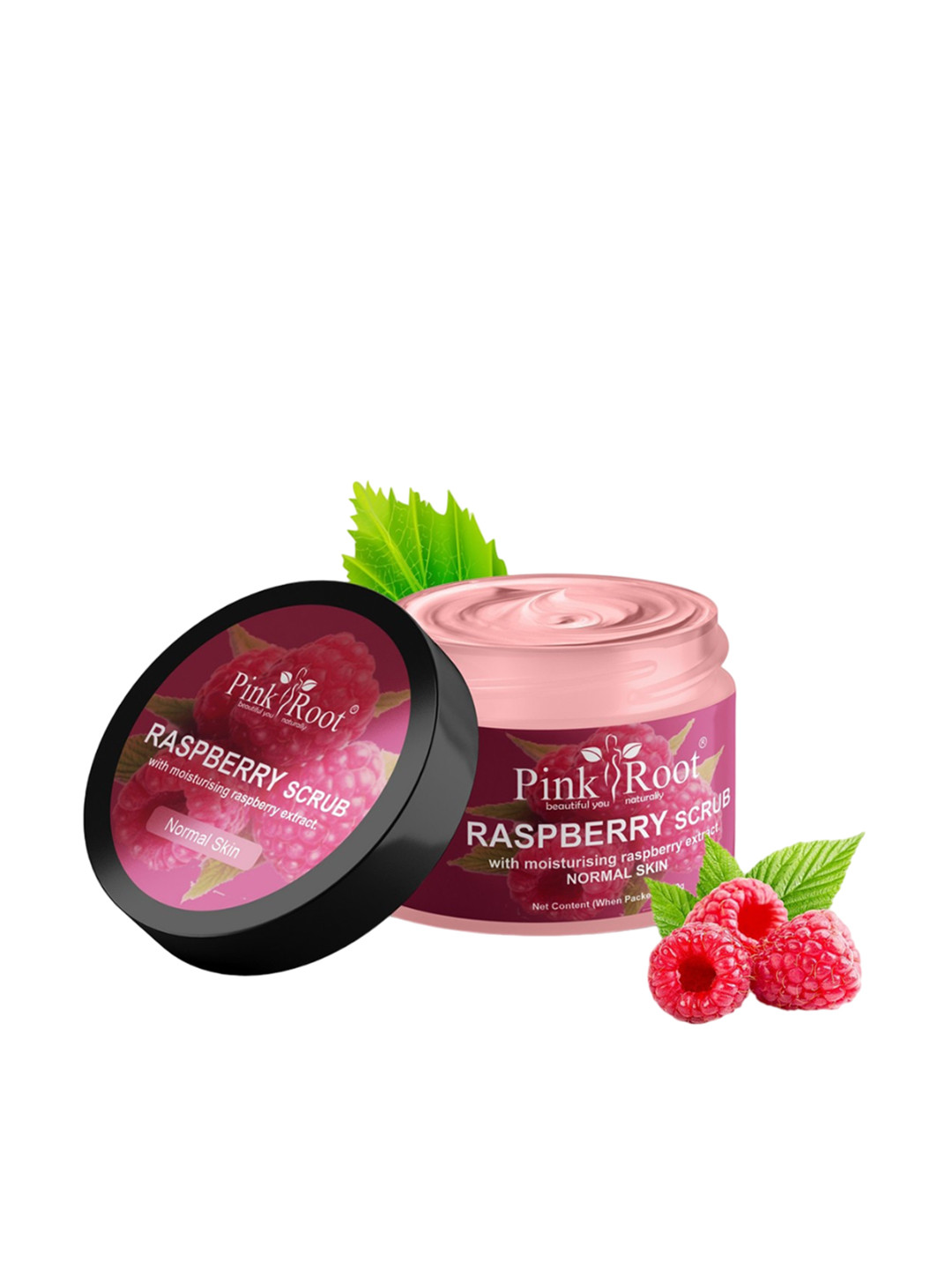 Pink Root Raspberry Face Scrub with Moisturising Raspberry Extract - 100 g