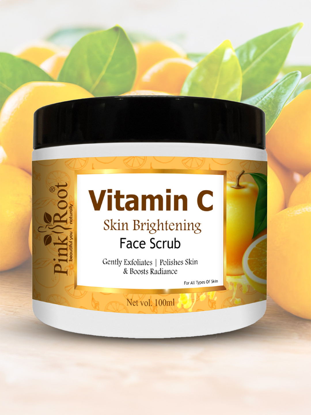 Pink Root Vitamin C Face & Body Scrub For Exfoliating & Acne Control - 100 g