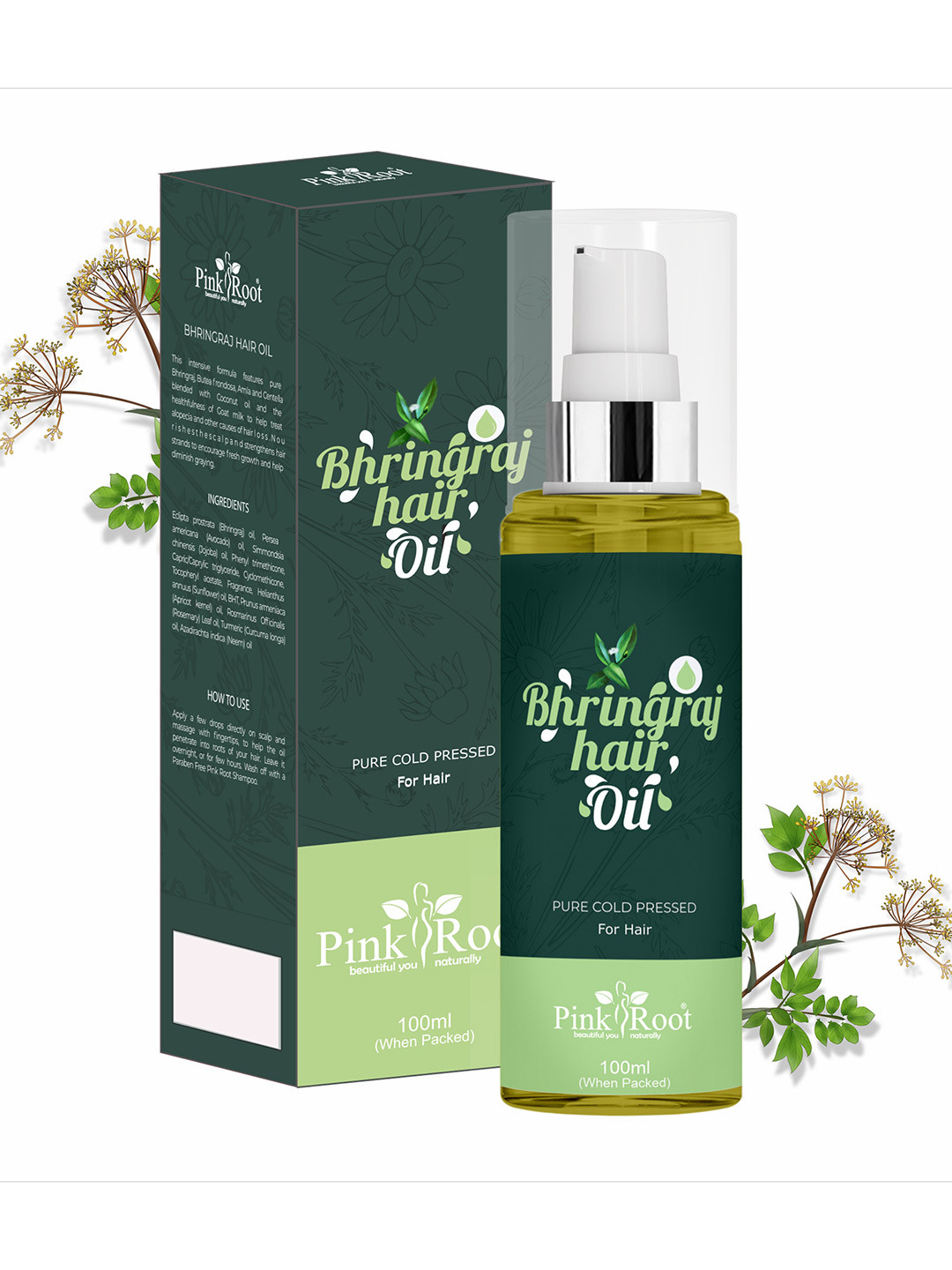 Pink Root Bhringraj Hair Oil - 100 ml
