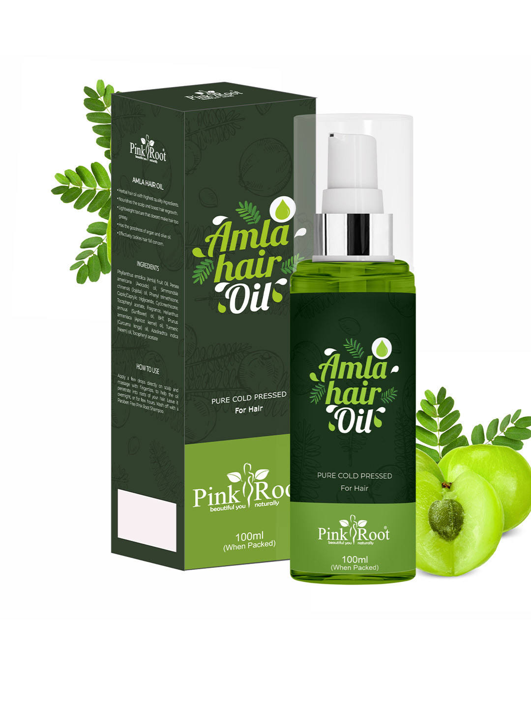 Pink Root Amla Hair Oil With Avocado & Jojoba Oil - 100ml