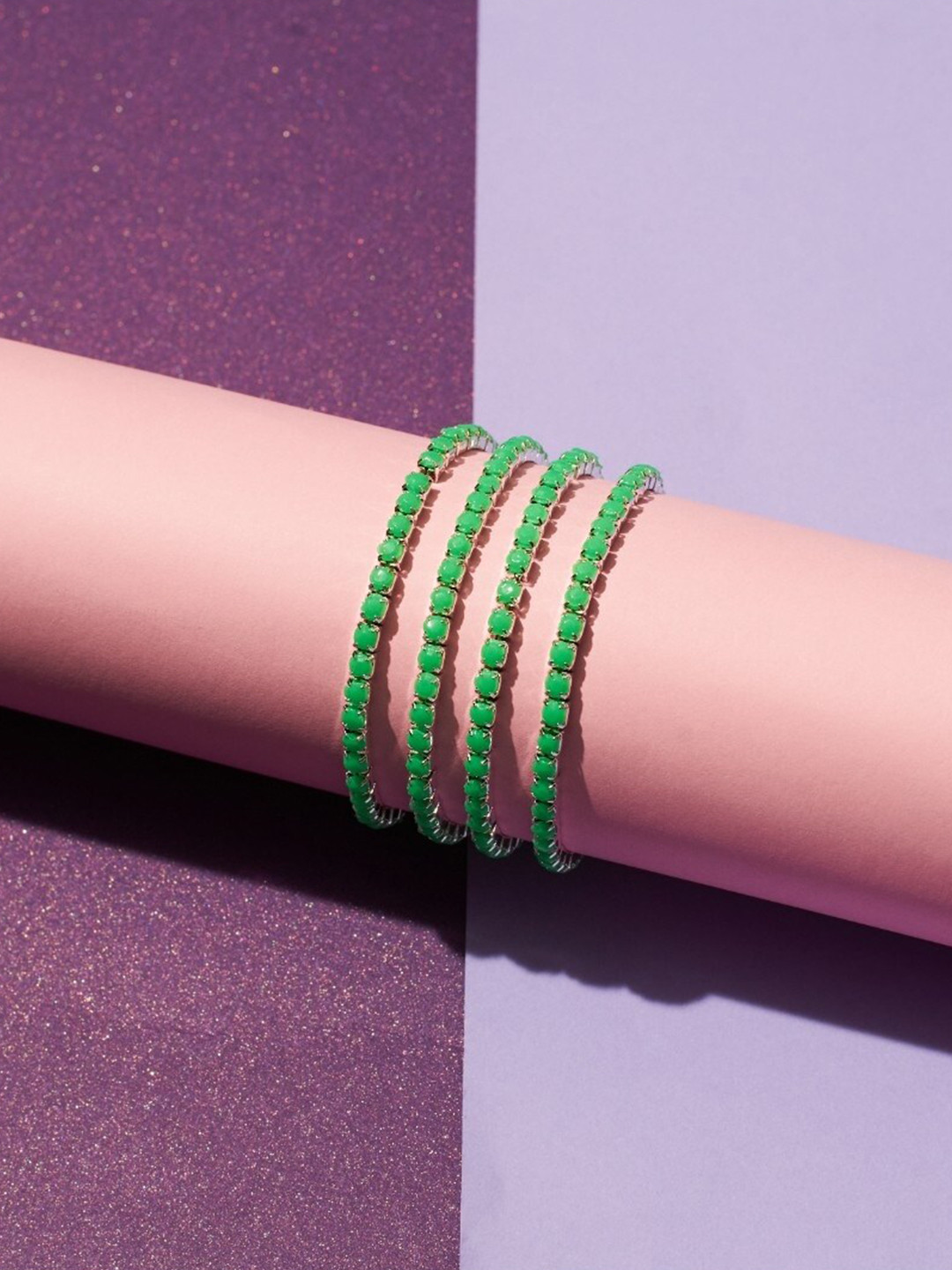 SALTY Sweet Pea Stone-Studded Bangle