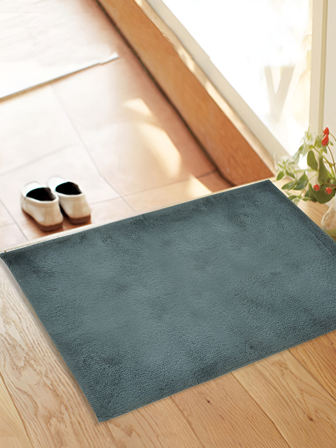 RRC Grey 1200 GSM Cotton Anti-Slip Bath Rugs