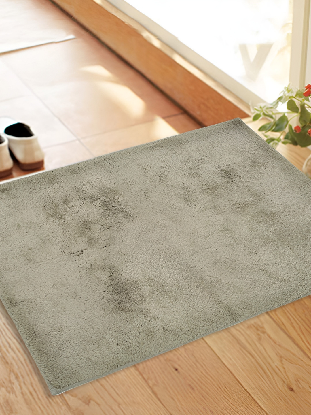 RRC Grey 1200 GSM Cotton Anti-Slip Bath Rugs