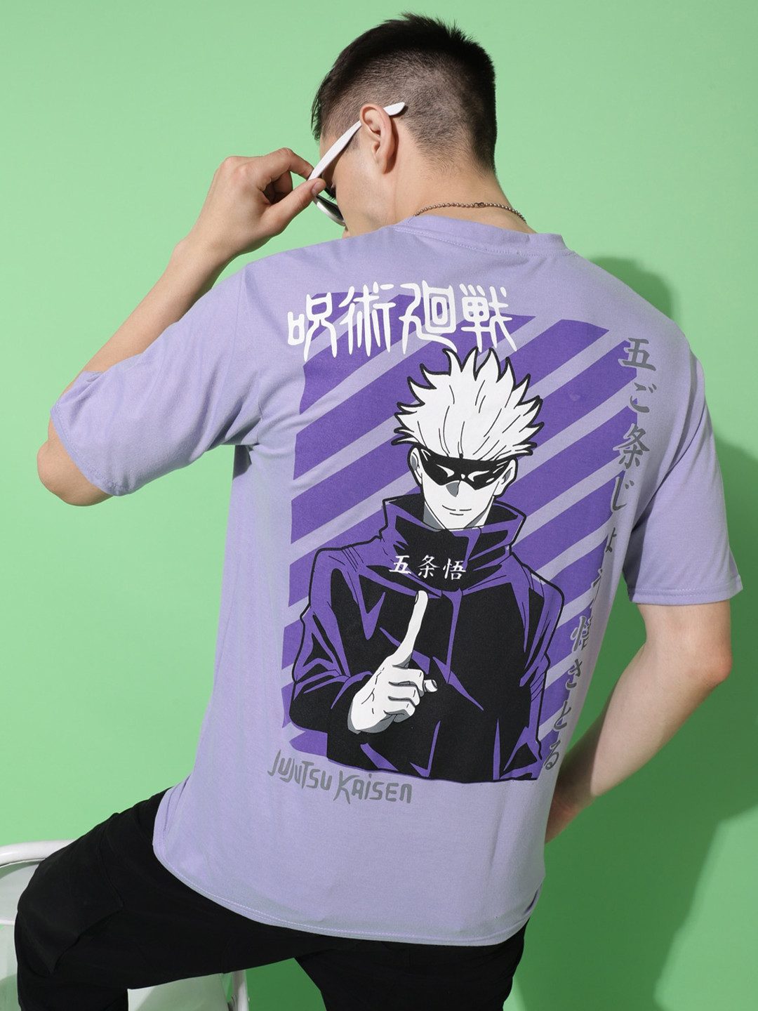 Bukkl Graphic Printed Round Neck Short Sleeves Oversized Cotton T-shirt