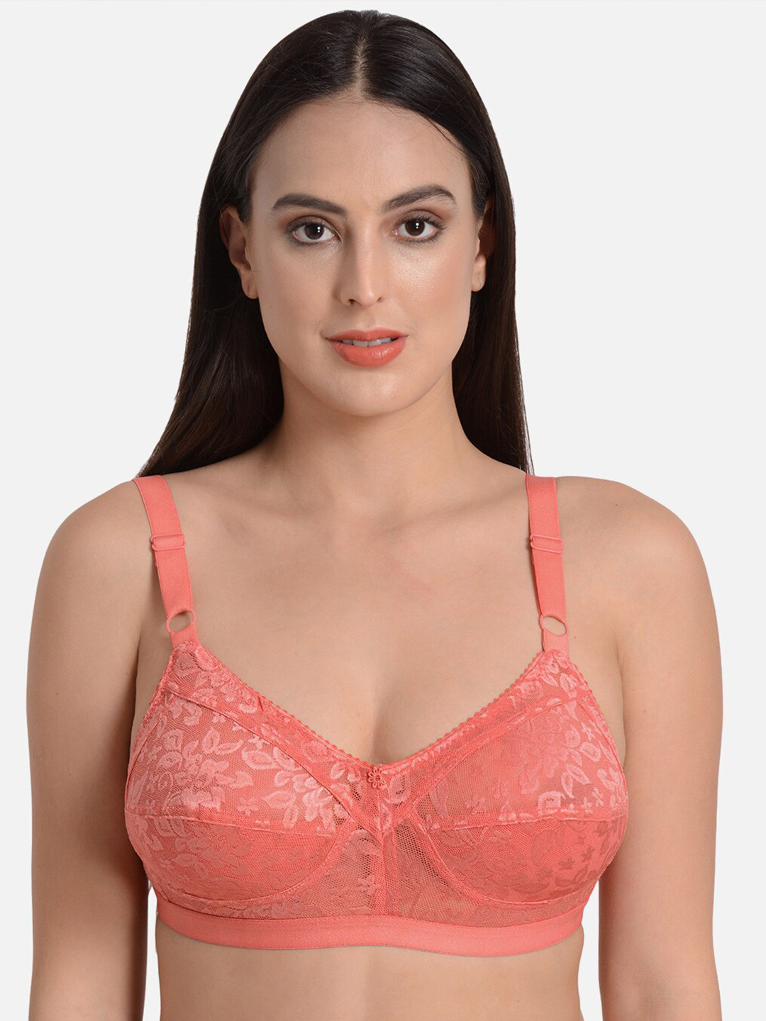 mod & shy Floral Self Design Full Coverage Minimiser Bra With All Day Comfort