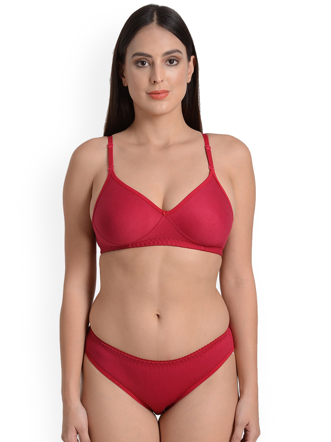 mod & shy Non Padded Bra With Mid-Rise Briefs