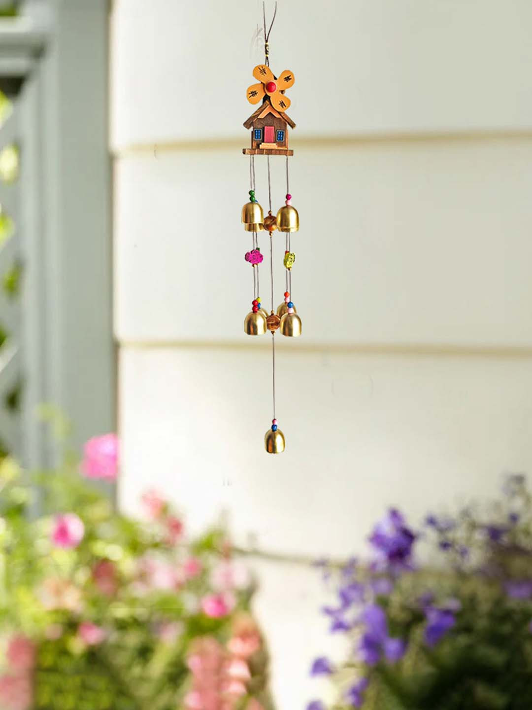Nostrae by Ekhasa Brown Metal Bird Home Wind Chime