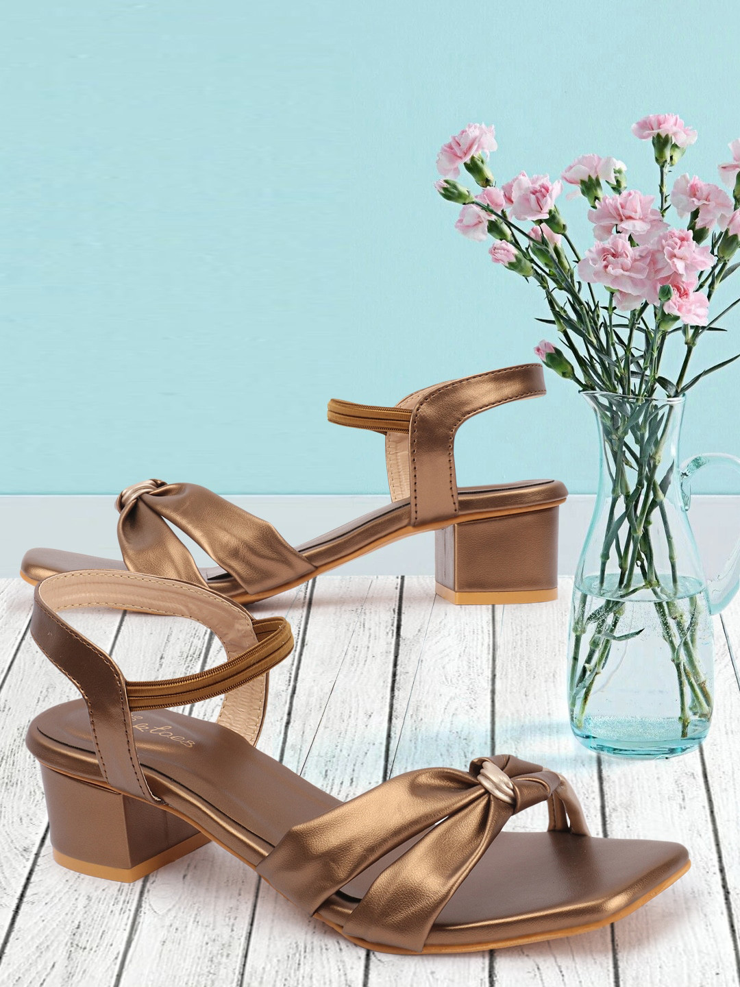 Picktoes Textured Block Heels