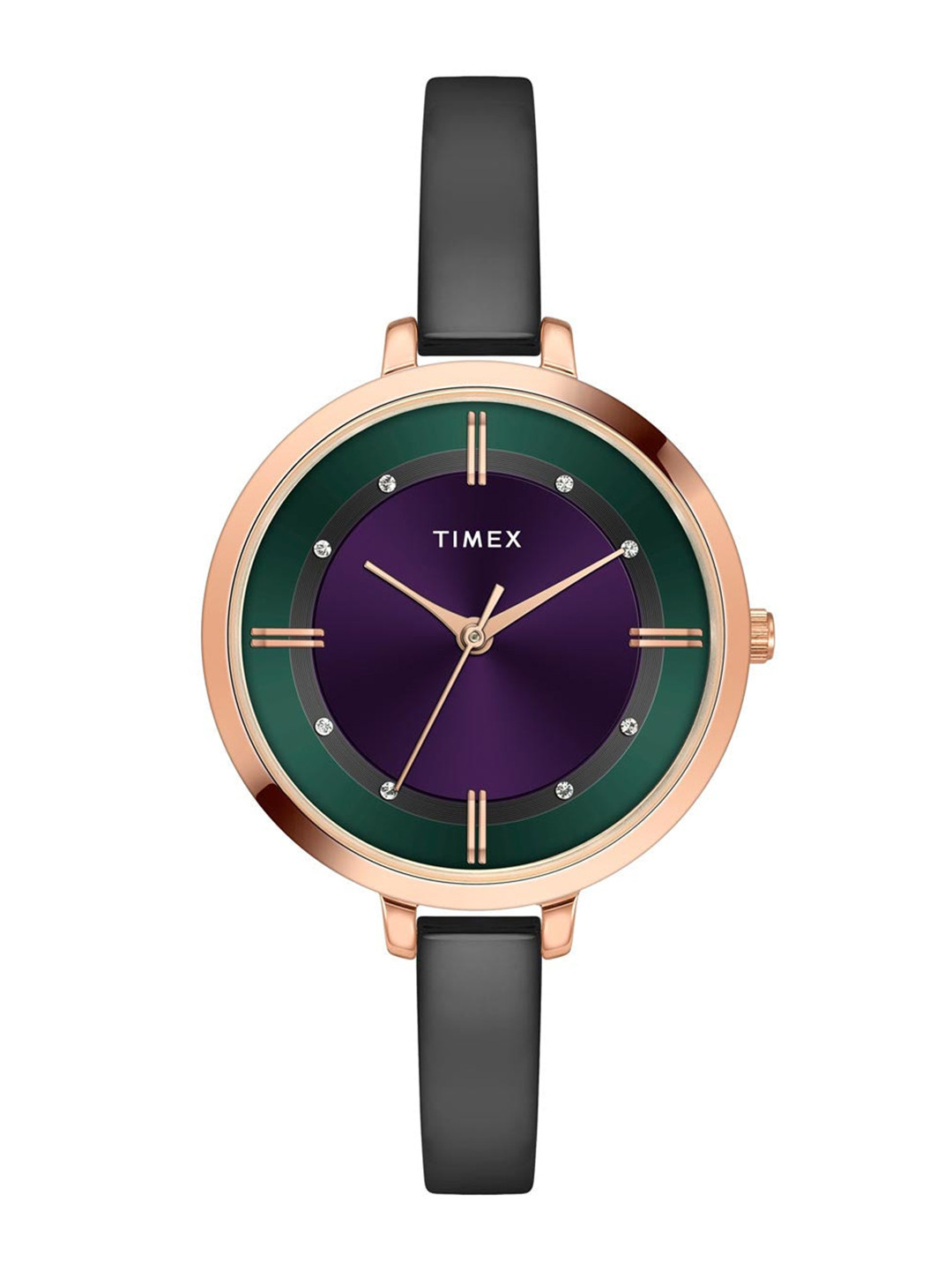 Timex Women Brass Dial & Bracelet Style Straps Analogue Watch TWEL12826-EX