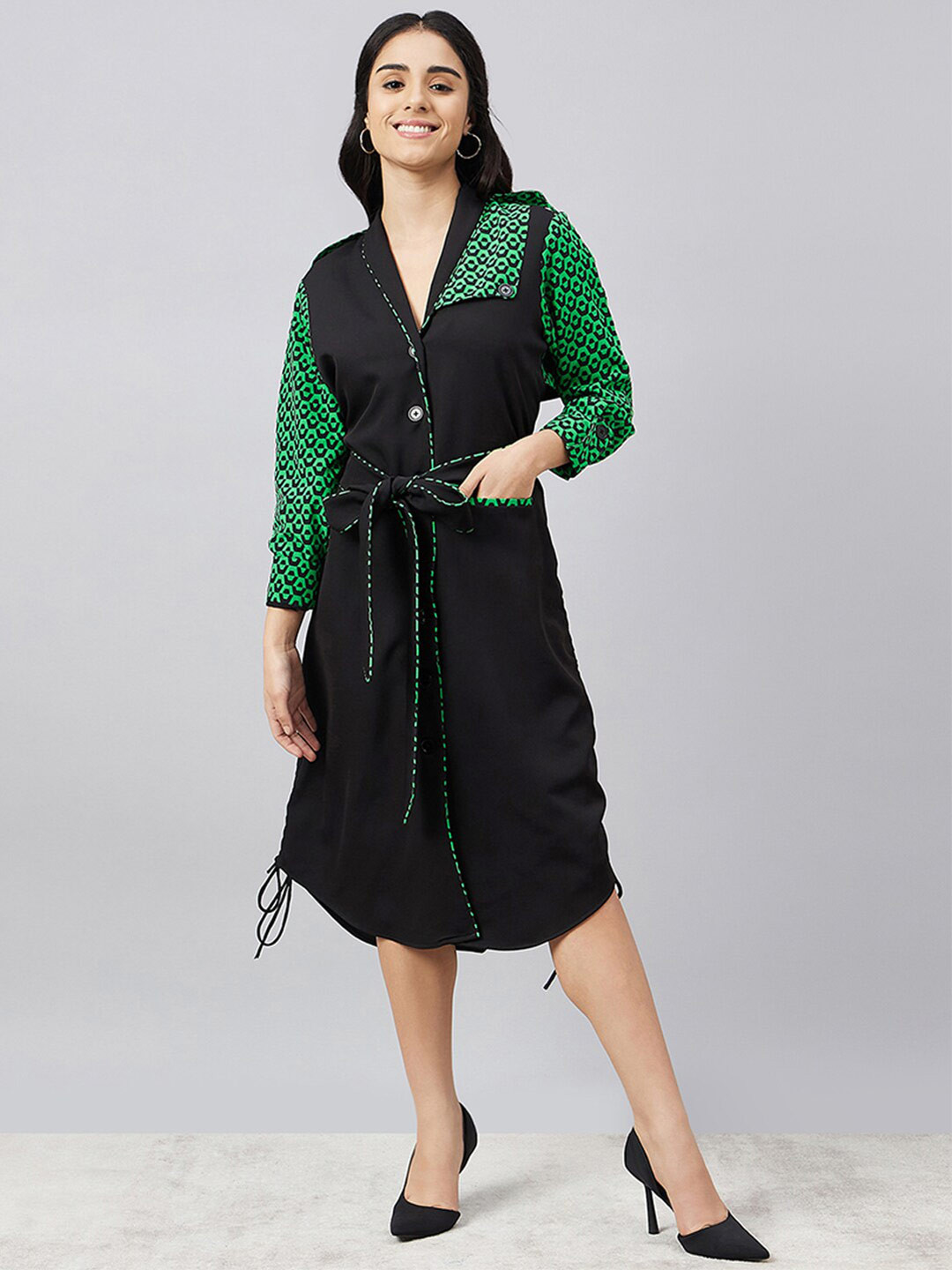 First Resort by Ramola Bachchan Long Sleeves Formal Shirt Midi Dress