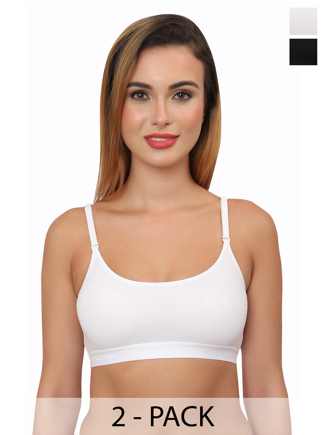 Glamoras Pack Of 2 Full Coverage Non Padded Beginners Bras With All Day Comfort
